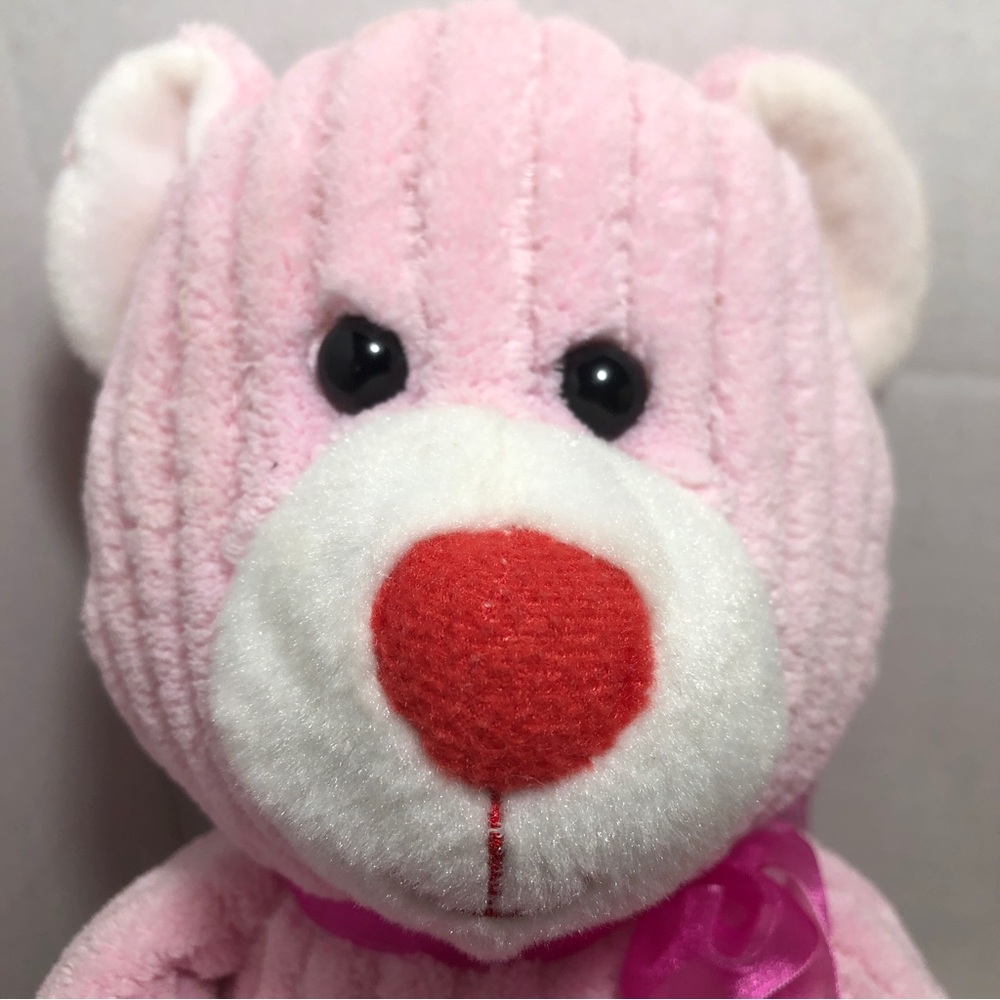 Goffa International Toy Valentine Pink Bear Plush Love Heart Stuff Animal 2013